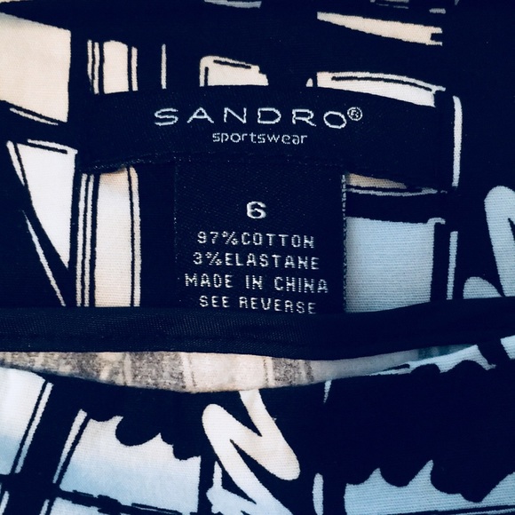 Sandro A-Line Graphic Print Skirt - Picture 5 of 7